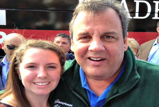 Catholic University College Republican student meets with NJ Governor and potential presidential candidate Chris Christie while on a campaign trip.